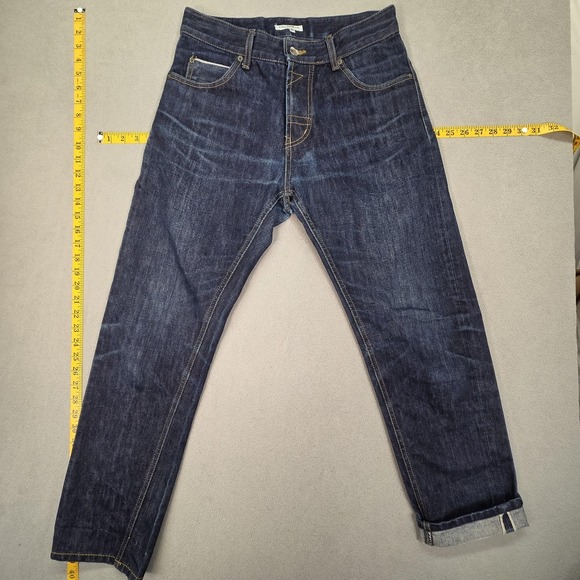 Japanese Selvedge Jeans Mens Blue Made in USA Buckle Back Raw Denim Fits 29x27